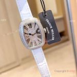 Copy Franck Muller Galet Oval Roman Women's Watches Pave-Diamond Case